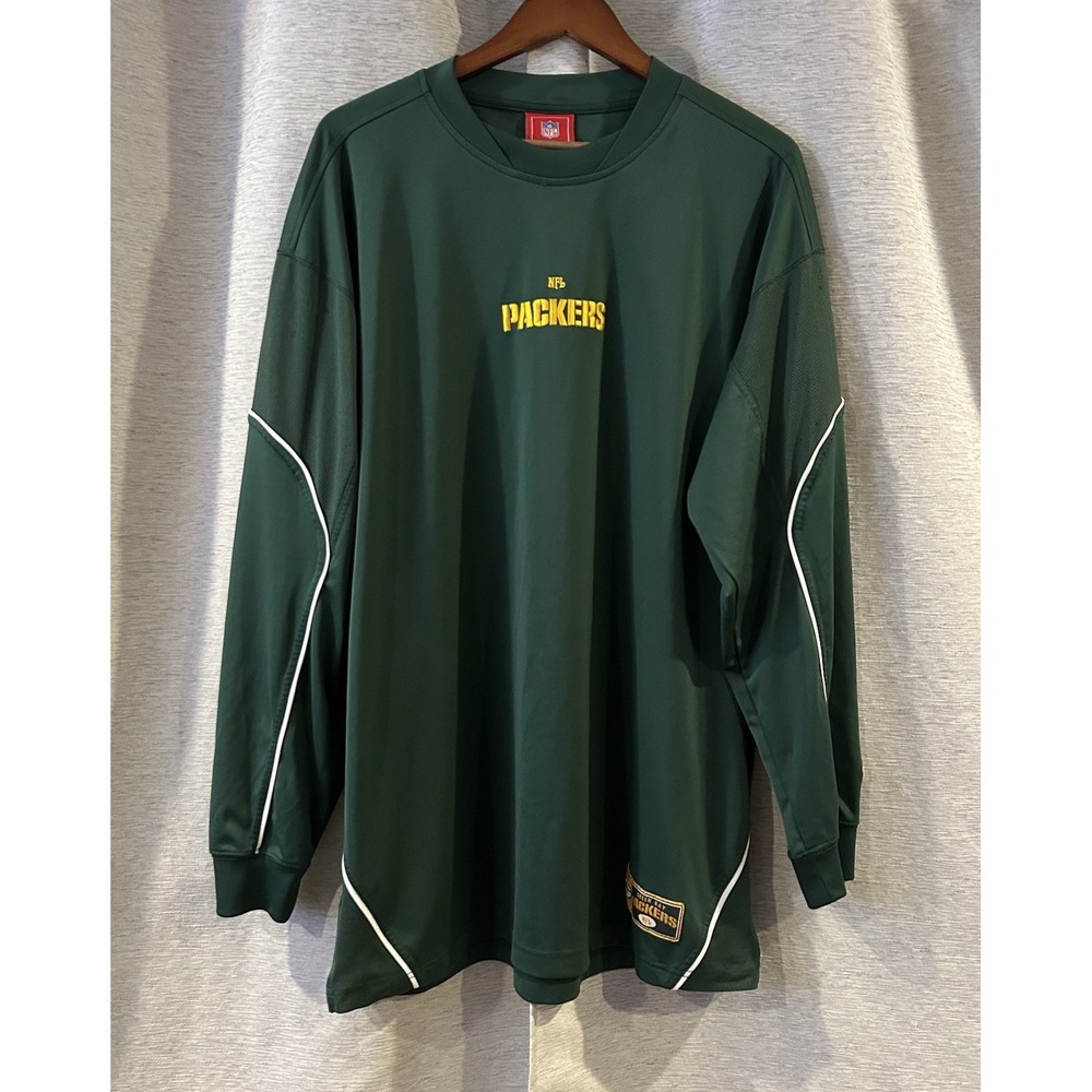 Green Bay Packers Long Sleeve NFL Football Shirt Polyester Men's